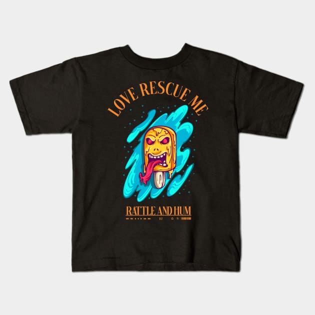 Love Rescue Me Rattle and Hum Kids T-Shirt by Rooscsbresundae